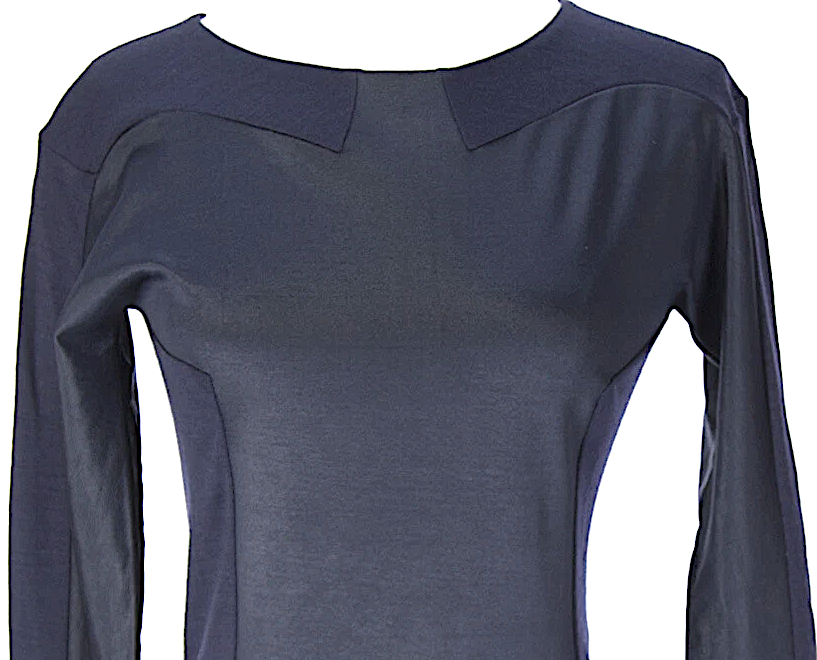 SURFACE TO AIR PARIS. NEW W/TAG Navy Viscose Blend Melange Noa Dress