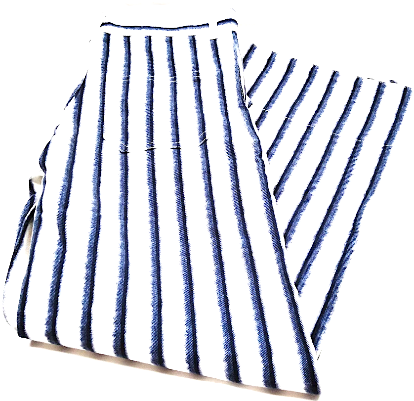 Christian Dior Paris. White/Blue Dyed Cotton/Elastane Pants Made in Portugal