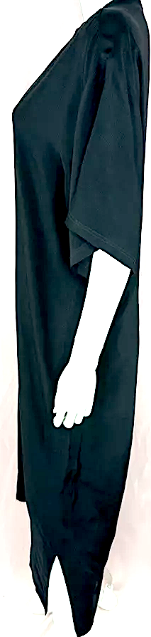 Humanoid Amsterdam. Cupro Viscose Black Swing Oversized Lagenlook Dress