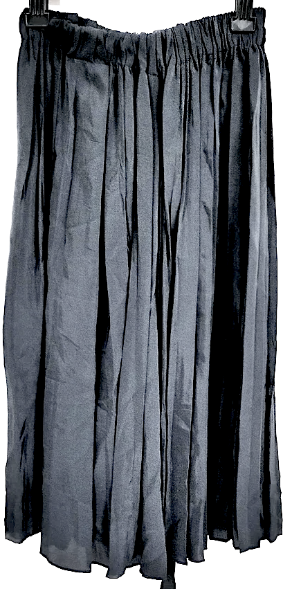 Miu Miu Italy. Black Silk Skirt w/Tie
