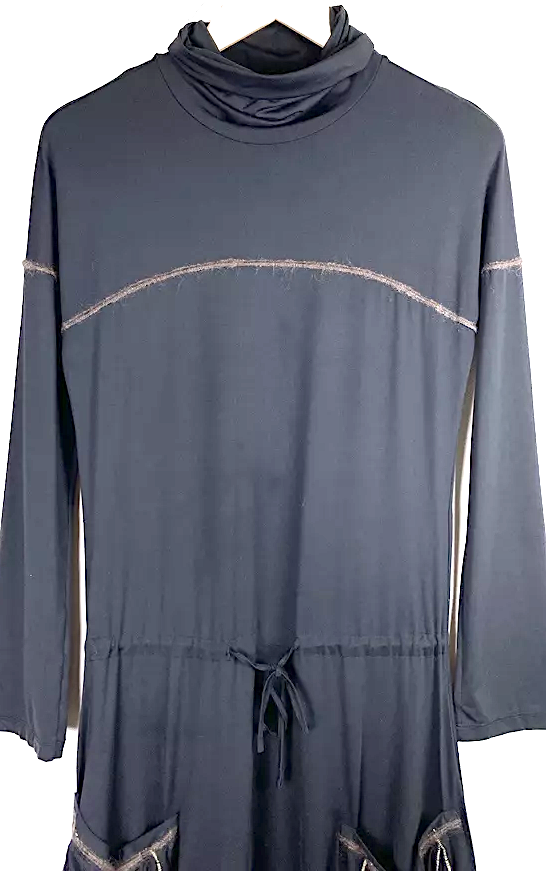 Marithe + Francois Girbaud Paris. Black Avant-Garde Dress