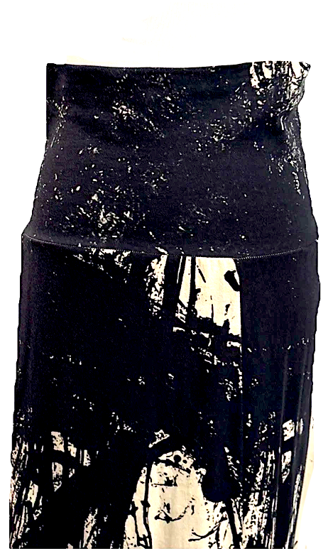 Masahiko Maruyama Japan. nude. Distortion 3. Black/Tan Abstract Cotton Skirt