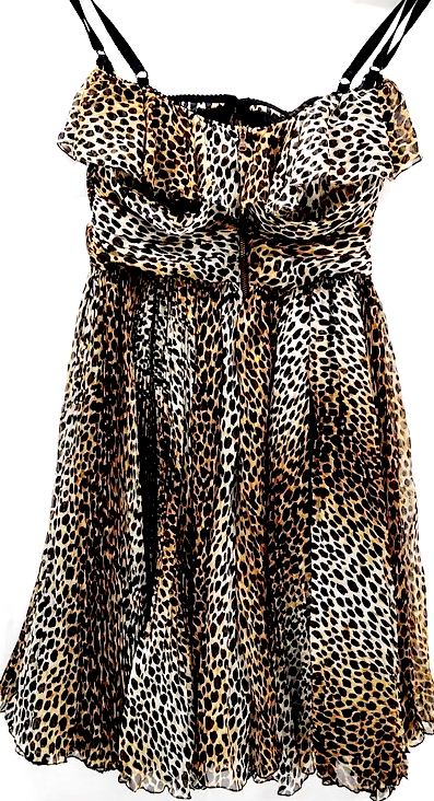 Dolce & Gabbana. Italy. D&G Dress Silk, Polyurethane Ladies