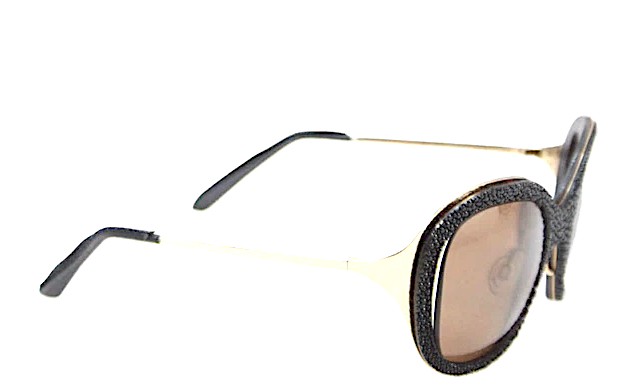 Histoire De Voir Paris. Round Frame Black/Gold Sunglasses In Case