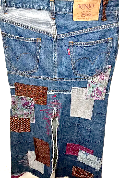 HYSTERIC GLAMOUR JAPAN. "KINKY" Patchwork Denim Skirt