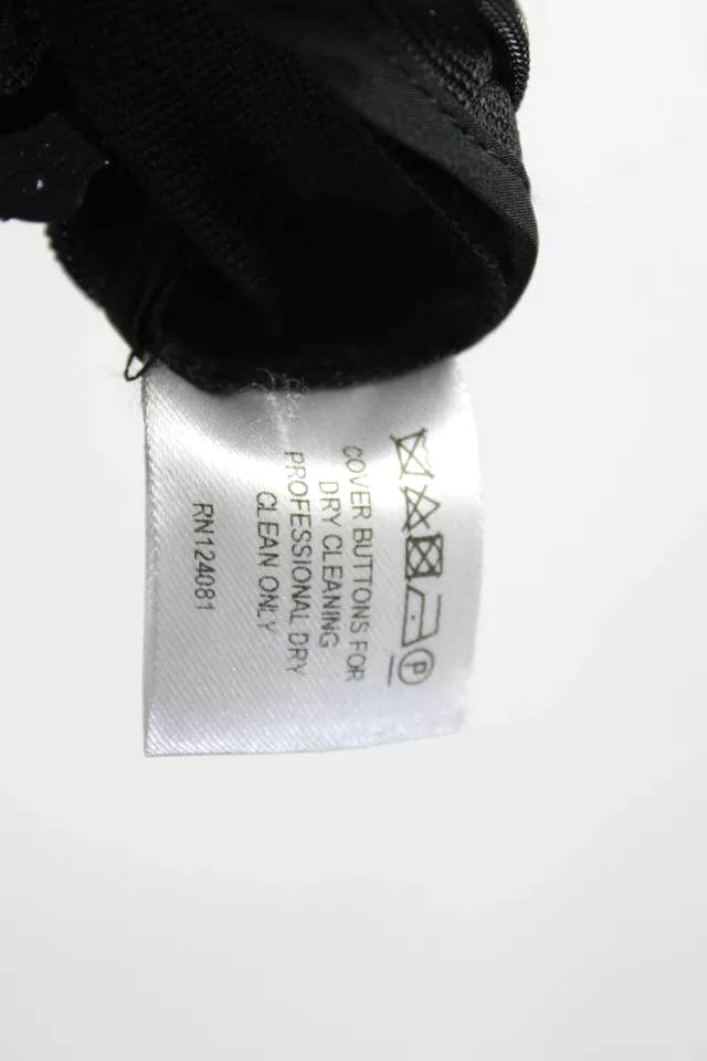 Proenza Schouler NY. Black Wool Mid Rise Cropped Wide Leg Pants