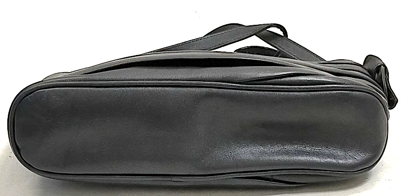 Valentino Garavani Italy. Vintage Black Leather Crossbody / Shoulder Bag