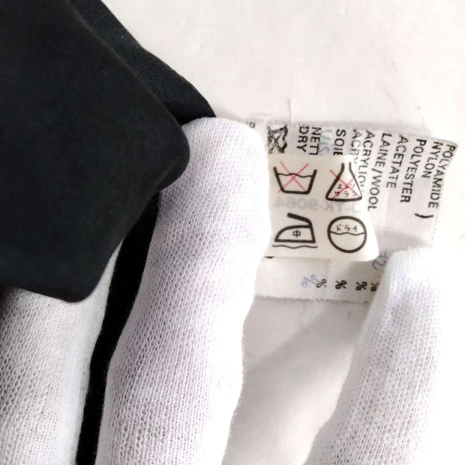 Chanel Paris. Black Acetate, Viscose Blend Pleats Accent Flared Skirt