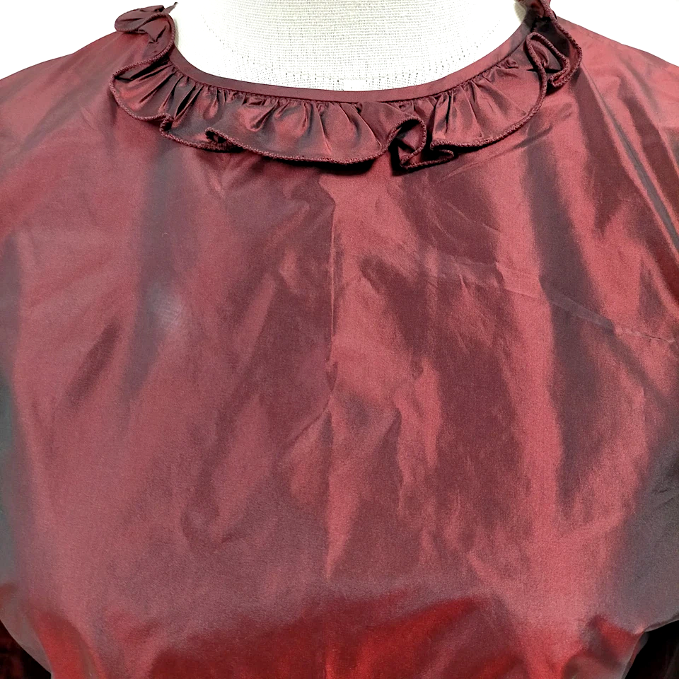 VALENTINO GARAVANI ITALY. Red Nylon Long Sleeves Top