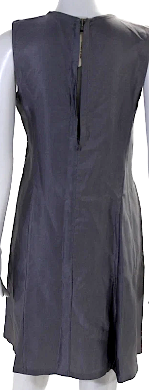 Marni Italy. Amethyst Color Sleeveless A Line Asymmetrical Dress