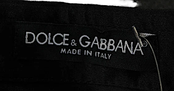 Dolce and Gabbana Italy. Black Textured Short Sleeve Button Sleek Dress