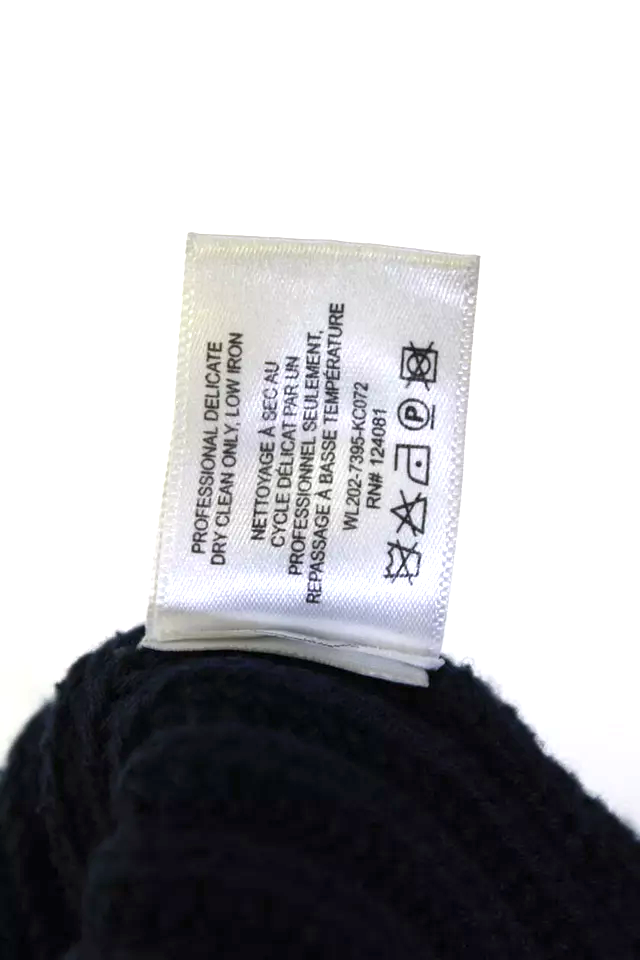 Proenza Schouler NY. Navy Wool Ribbed Striped Pullover Sweater