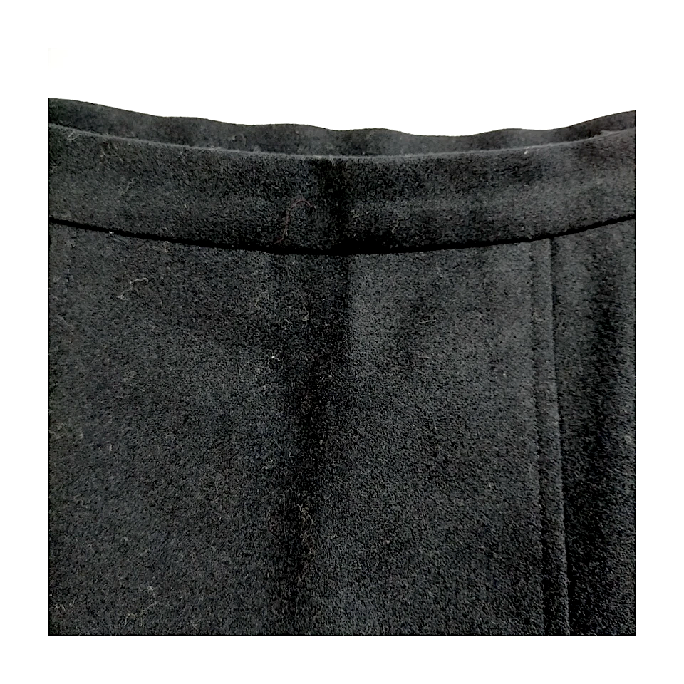 Burberrys UK. Vintage Black Wool Pleated Accent Skirt