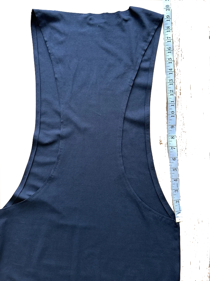 Nostrasantissima Italy. NEW. Black Cotton Maxi Tank Asymmetrical Dress