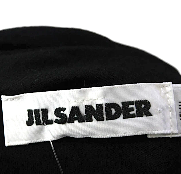 Jil Sander Black Silk Sleeveless Slanted Neckline Slip Snakeskin Pattern Cotton Casual Dress