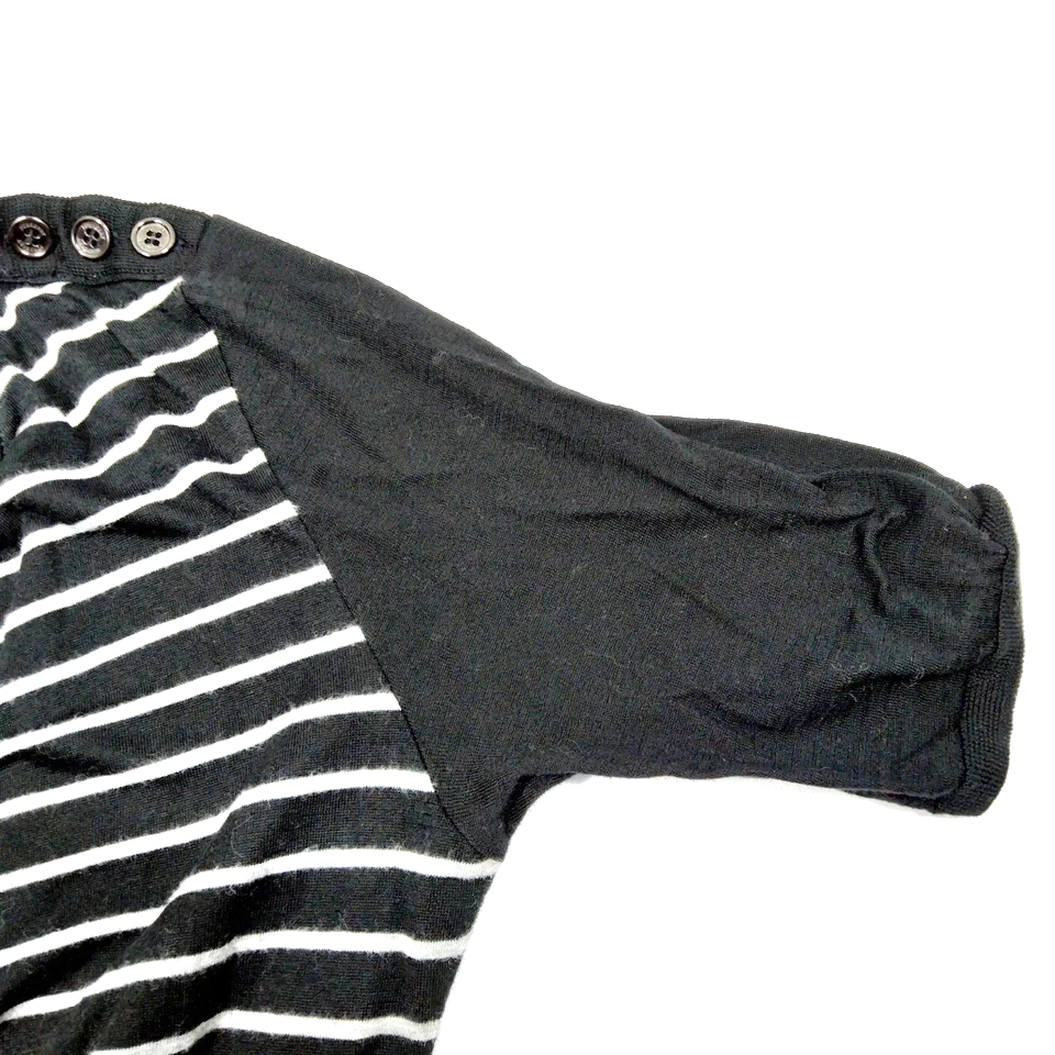 BURBERRY LONDON. Black/White Stripes Cotton Dress