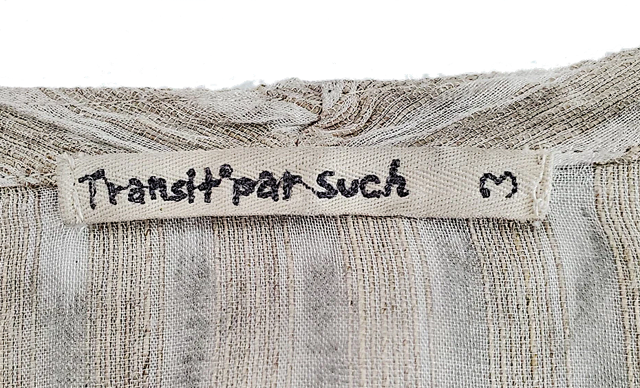 Transit Par Such Italy. Tan Sheer Minimalist Lagenlook Linen Tunic Top / Mini Dress