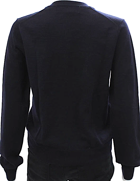 Comme Des Garcons Japan. GIRL (BY HYSTERIC GLAMOUR DESIGN) Dark Blue Floral Wool Button Cardigan