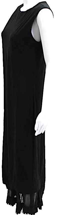 Marithe + Francois Girbaud Paris. Black Sleeveless Maxi Tank Dress