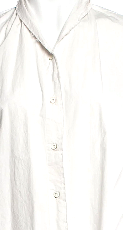 Hannoh Wessel Italy. White Cotton Long Sleeve Button-Up Top