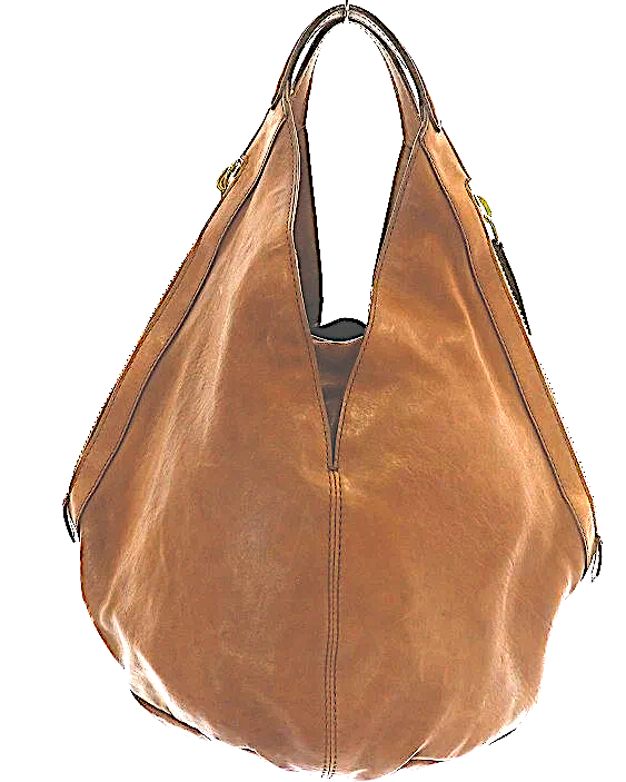 GIVENCHY Paris. Beige Leather shoulder bag eather with side zips (Expandable) in 4G logo