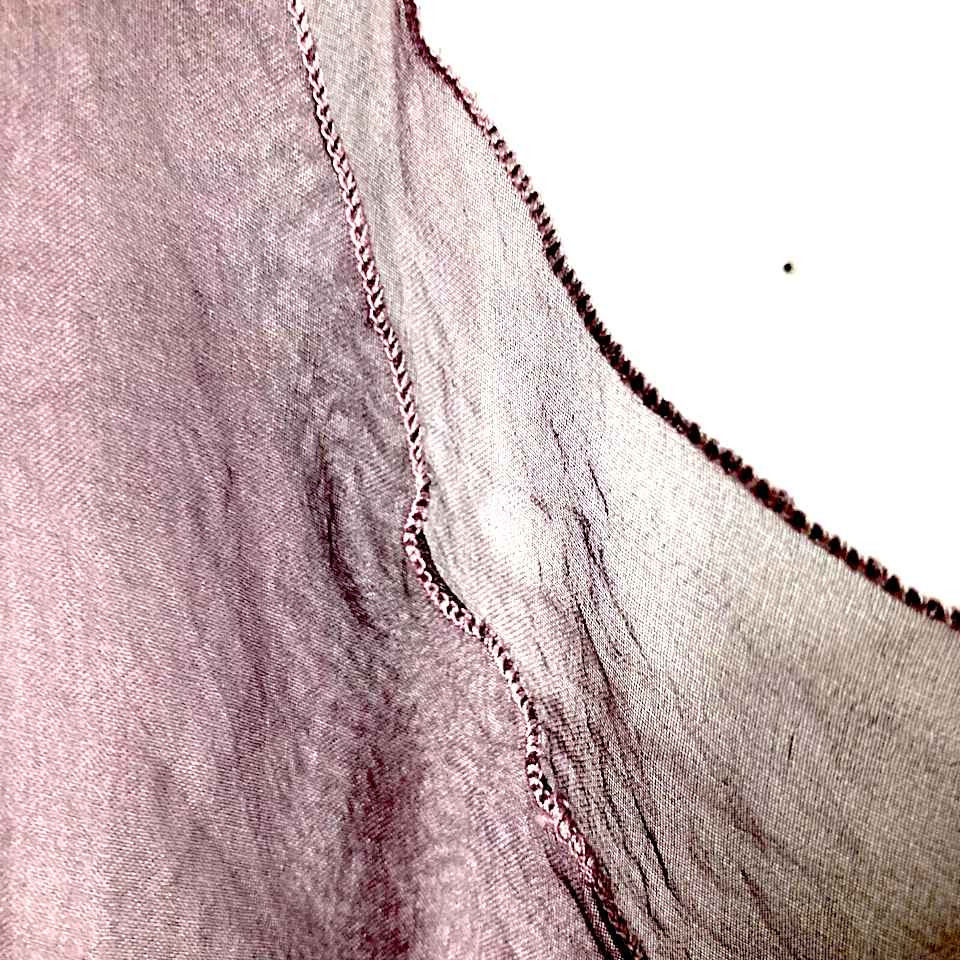 Yellen NYC. Dk Brown Tulle Silk Lagenlook Slip Dress