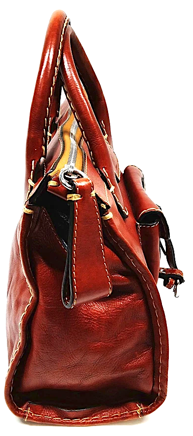 Chloe Paris. Phoebe Philo Design. Large Burnt Sienna Satchel / Shoulder Bag