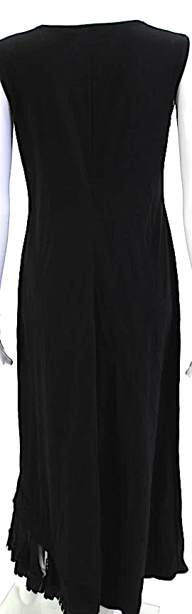 Marithe + Francois Girbaud Paris. Black Sleeveless Maxi Tank Dress