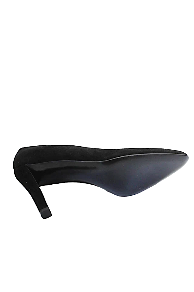 Robert Clergerie Paris. Black Suede Pointed Toe Slide On Pumps Black Size 8.5 B