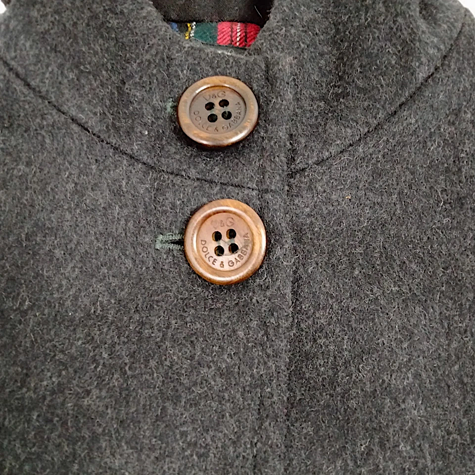 DOLCE&GABBANA ITALY. D & G Grey Wool Long Coat