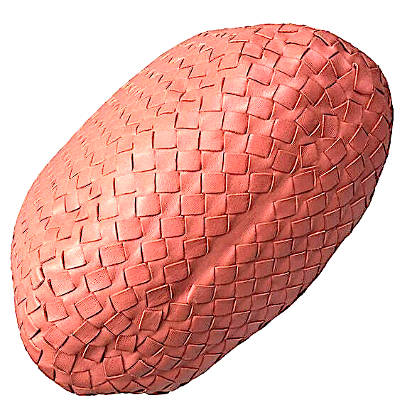 Bottega Veneta Italy. Rare Pink intrecciato Leather Bucket Hobo Style Oval Base Shoulder Bag