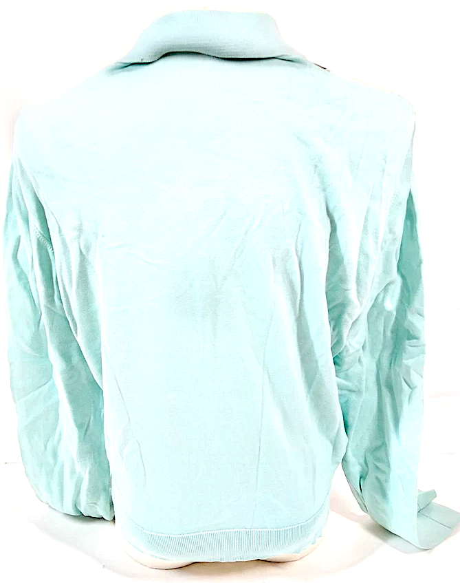 Hermes Paris. Vintage Light Blue Silk, Cotton Scarf Print Top