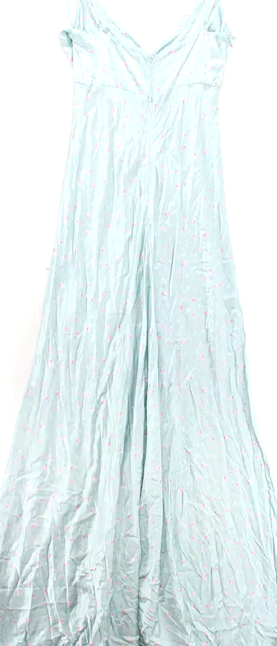 Ghost London UK. Tanya Sarne Blue Floral 100% Viscose Sleeveless Long V-Neck Maxi Dress