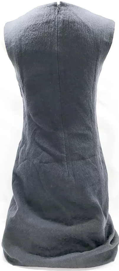 BALENCIAGA Paris. Vintage Black Nylon/Cupro Sheath Sleeveless Dress