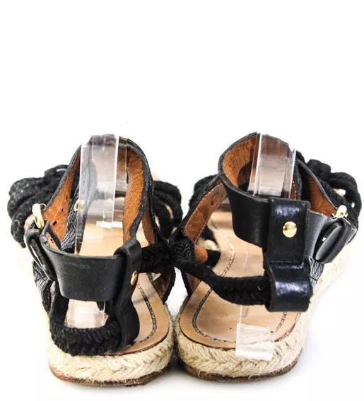 Etoile Isabel Marant Paris. Black Strappy Knotted Ankle