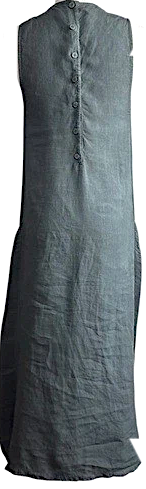 Transit Par Such Italy. Slate Grey Linen Lagenlook Maxi Dress