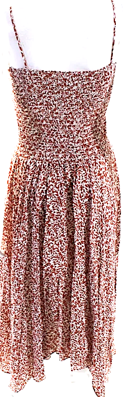 Proenza Schouler NY. Neutrals Square Neck Sleeveless Abstract Print Dress