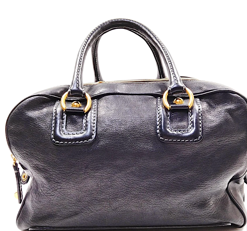 Dolce&Gabbana Italy. D&G. Black Leather Multiple Zippers Design Shoulderbag / Handbag