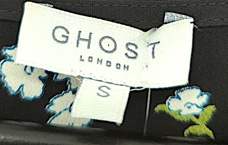 Ghost LONDON. TANYA SARNE DESIGNER. Black Floral Viscose Maxi Dress