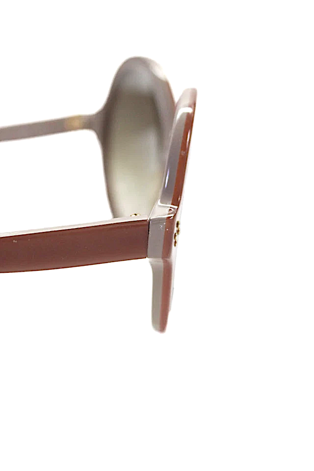 Chloe Paris. Womens Large Oval Gray/Brown Lens Sunglasses