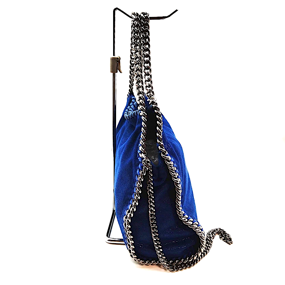 Stella McCartney UK. Blue Rare Color Faux Vegan Leather Shoulder Bag