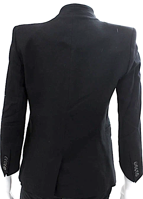 Helmut Lang For Intermix, Black Wool Single Button Blazer Jacket