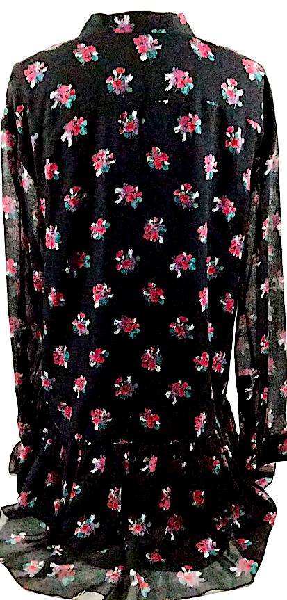 Saint Laurent Paris. (Hedi Slimane) Multi Color/ Black Wool Dress