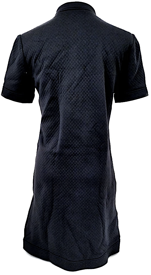 Gucci Italy Black Nylon Half Zip Dress