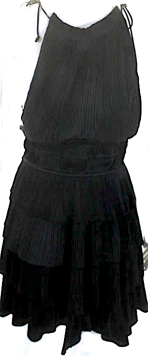 Ulla Johnson Black Pleated Halter Sleeveless Cecily Dress