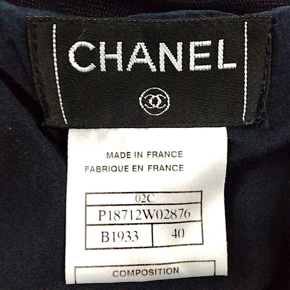 Chanel Paris. Black Acetate Rayon Skirt