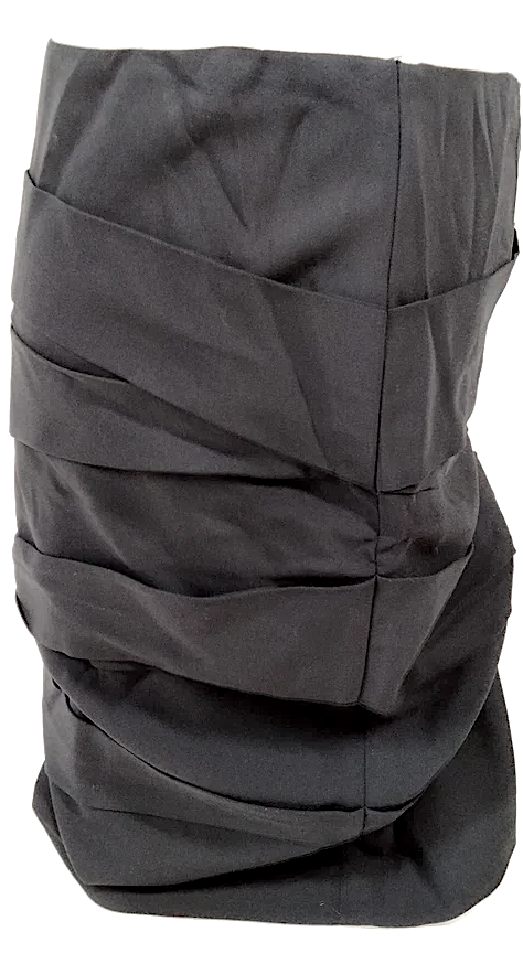 Versace Italy. Black Rayon, Polyurethane Skirt