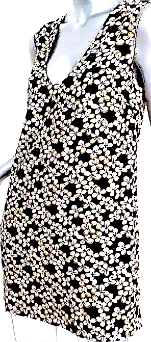 Marni Italy. Floral Print Silk Cutout-Back Shift Mini Dress