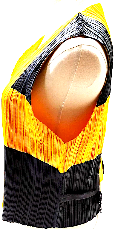 ISSEY MIYAKE JAPAN. Multi-Color PolyTech Pleats Top