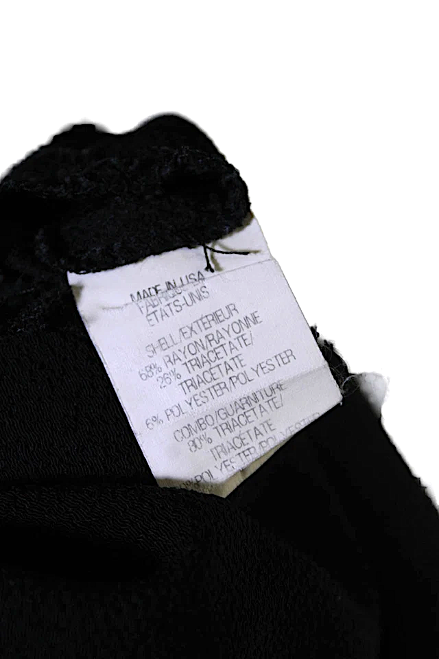 Helmut Lang NY. Black Textured Viscose Sleeveless Scoop Neck Tank Blouse